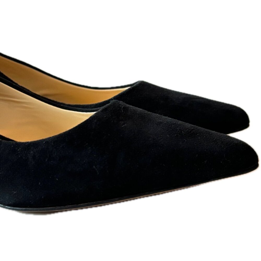 Footcandy Black Suede Kitten Heel Pumps Women's 9B - Picture 8 of 11